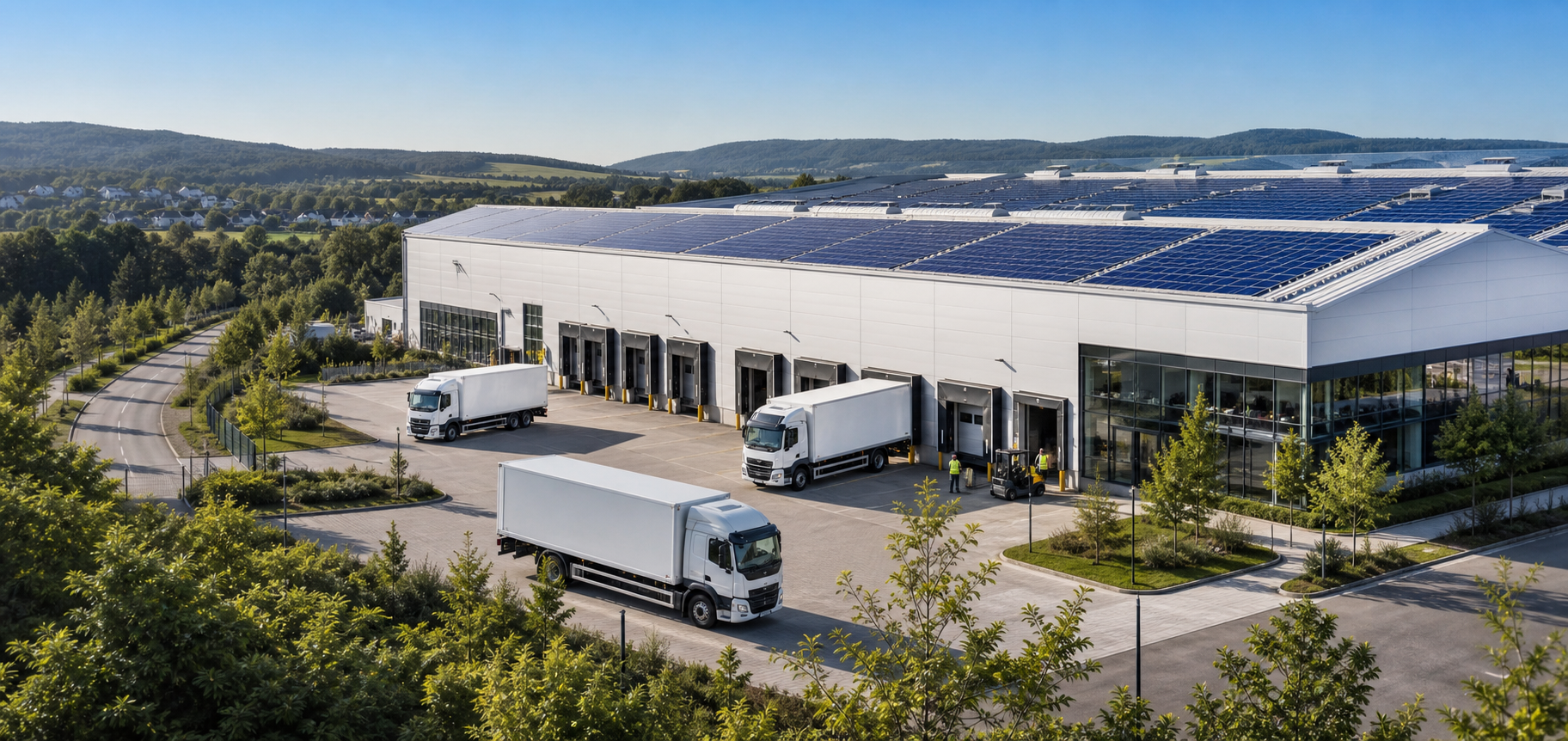 Logistikzentrum mit Solarstrom